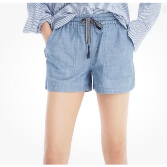 J. Crew Poin Sur Chambray Pull On Shorts - Picture 2 of 10